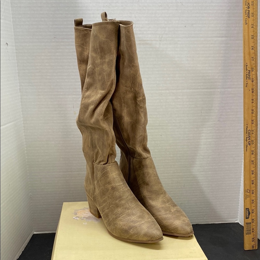 Very G Women's Taupe Knee-High Boots